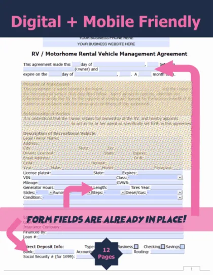Owner Management Agreement 5.0 form template